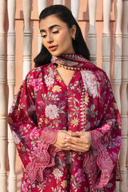 Cross Stitch Premium Embroidered Lawn Unstitched 3Pc Suit - WHIMSICAL ZEST