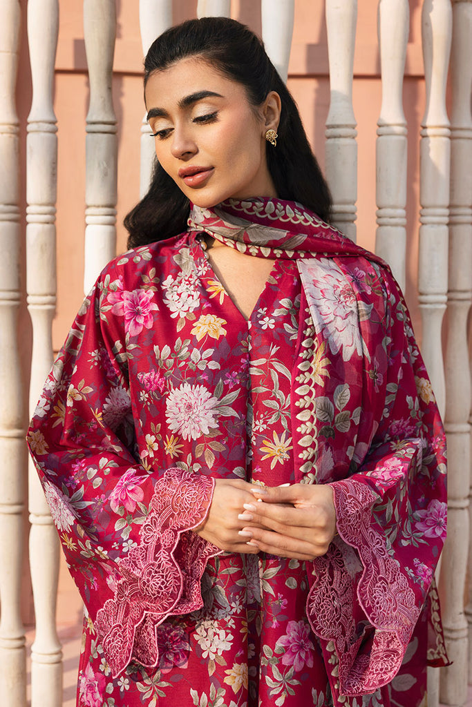 Cross Stitch Premium Embroidered Lawn Unstitched 3Pc Suit - WHIMSICAL ZEST