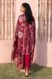 Cross Stitch Premium Embroidered Lawn Unstitched 3Pc Suit - WHIMSICAL ZEST