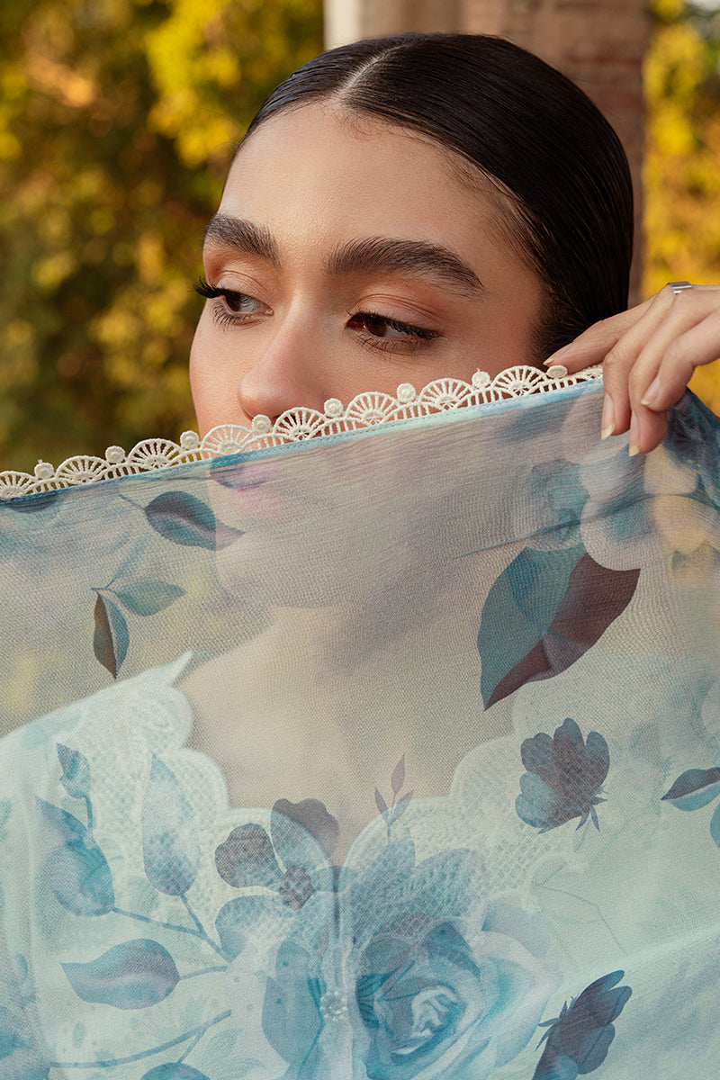 Cross Stitch Premium Embroidered Lawn Unstitched 3Pc Suit D-22 Whispering Dove
