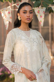 Cross Stitch Eid Lawn Unstitched Embroidered 3Pc Suit D-25 Whispering White