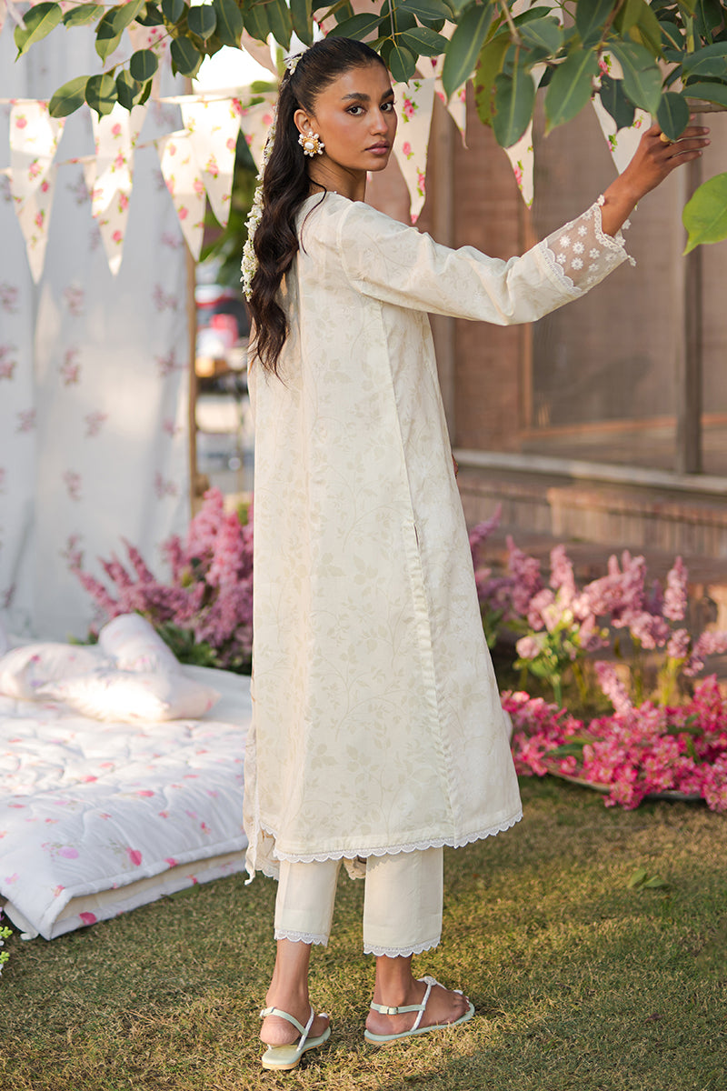 Cross Stitch Eid Lawn Unstitched Embroidered 3Pc Suit D-25 Whispering White