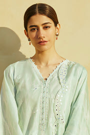 Cross Stitch Premium Embroidered Lawn Unstitched 3Pc Suit D-06 Whisper Mint