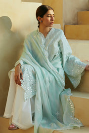 Cross Stitch Premium Embroidered Lawn Unstitched 3Pc Suit D-06 Whisper Mint