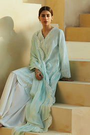 Cross Stitch Premium Embroidered Lawn Unstitched 3Pc Suit D-06 Whisper Mint