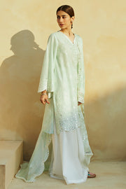 Cross Stitch Premium Embroidered Lawn Unstitched 3Pc Suit D-06 Whisper Mint