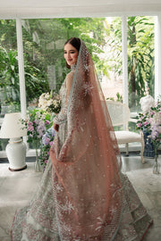Alif by AJR Couture Embroidered Net Unstitched 3Pc Suit - WISTERIA