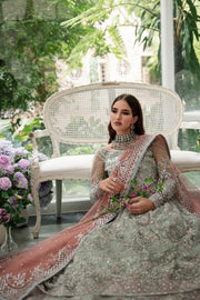 Alif by AJR Couture Embroidered Net Unstitched 3Pc Suit - WISTERIA