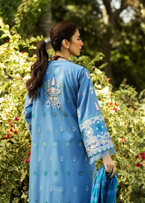 Sadaf Fawad Khan Siraa Embroidered Lawn Unstitched 3Pc Suit D05-A WISTERIA