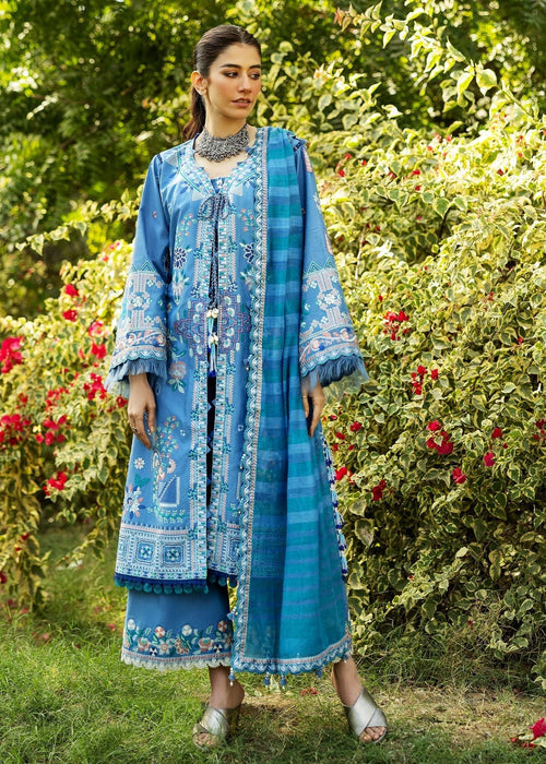 Sadaf Fawad Khan Siraa Embroidered Lawn Unstitched 3Pc Suit D05-A WISTERIA