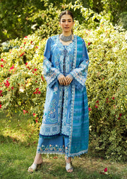 Sadaf Fawad Khan Siraa Embroidered Lawn Unstitched 3Pc Suit D05-A WISTERIA