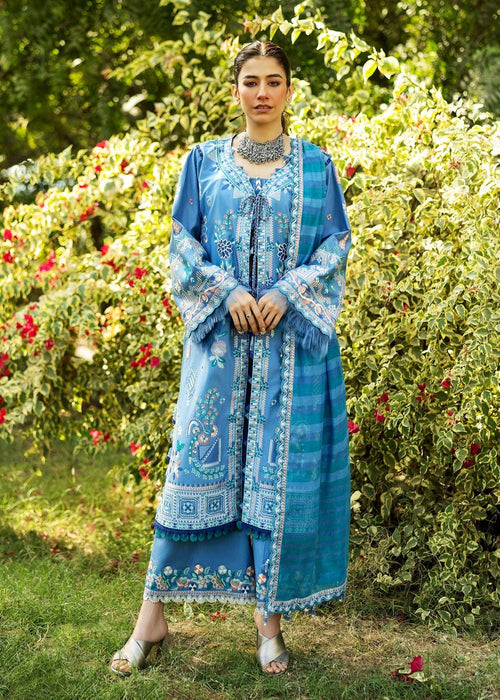 Sadaf Fawad Khan Siraa Embroidered Lawn Unstitched 3Pc Suit D05-A WISTERIA