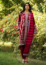 Sadaf Fawad Khan Siraa Embroidered Lawn Unstitched 3Pc Suit D05-B WISTERIA