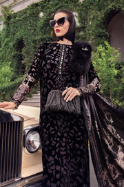 Maria.B Winter Luxe Embroidered Palachi Unstitched 3Pc Suit D-01