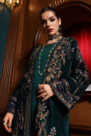 Maria.B Winter Luxe Embroidered Velvet Unstitched 3Pc Suit D-02