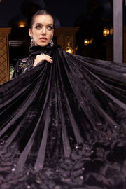Maria.B Winter Luxe Embroidered Velvet Unstitched 3Pc Suit D-06