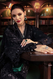 Maria.B Winter Luxe Embroidered Linen Unstitched 3Pc Suit D-07