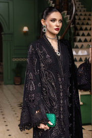 Maria.B Winter Luxe Embroidered Linen Unstitched 3Pc Suit D-07