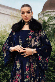 Maria.B Winter Luxe Embroidered Twill Linen Unstitched 3Pc Suit D-12