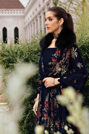 Maria.B Winter Luxe Embroidered Twill Linen Unstitched 3Pc Suit D-12