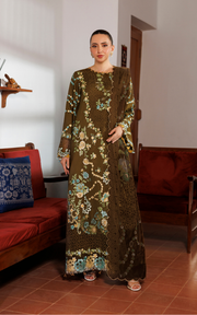 Asifa & Nabeel Plush Embroidered Wool Unstitched 3Pc Suit WLXU-02 Hazel Hue