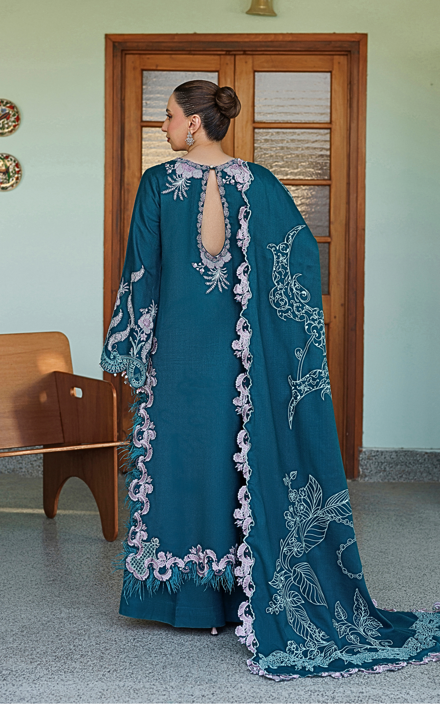 Asifa & Nabeel Plush Embroidered Wool Unstitched 3Pc Suit WLXU-03 Secret Garden