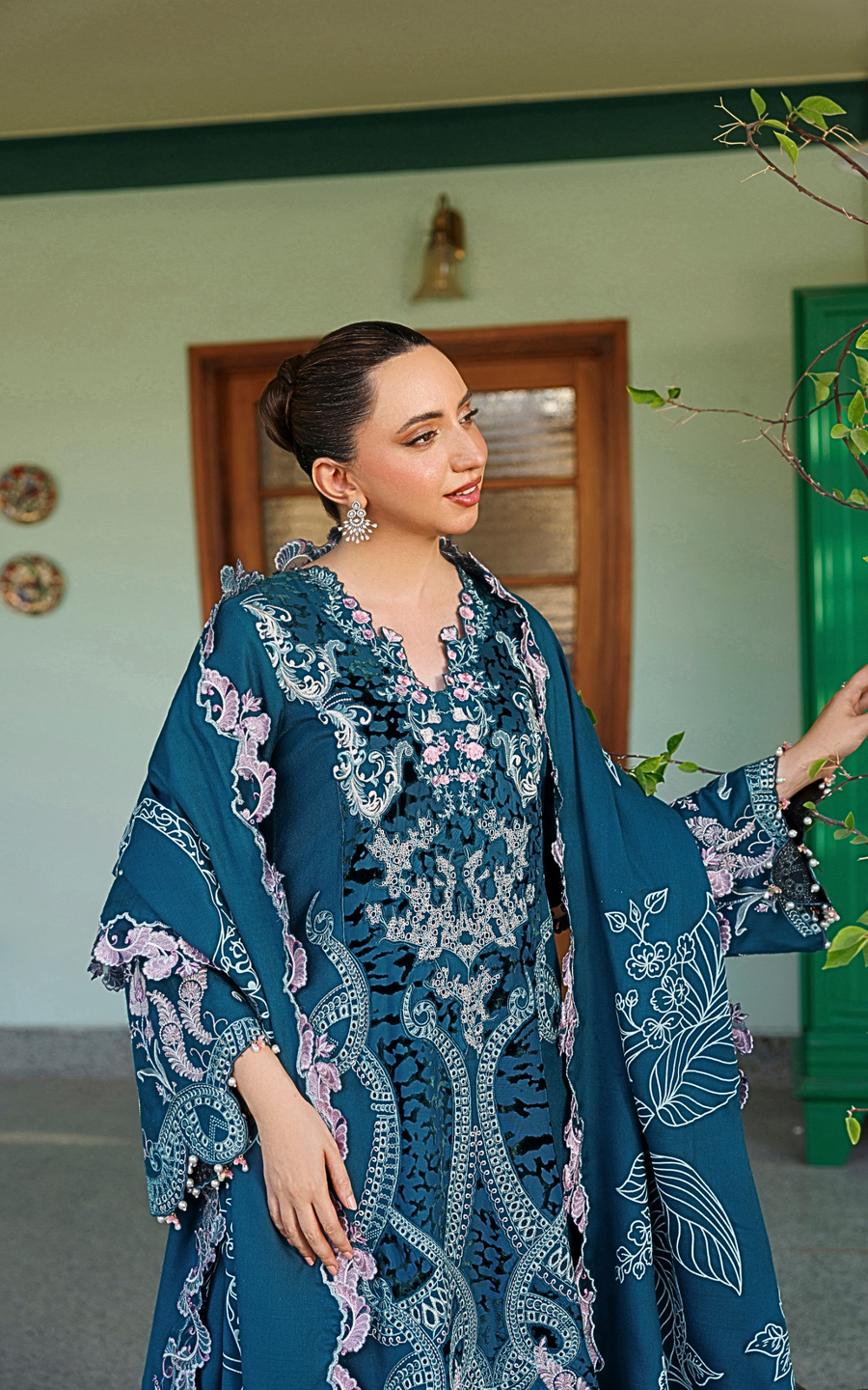Asifa & Nabeel Plush Embroidered Wool Unstitched 3Pc Suit WLXU-03 Secret Garden