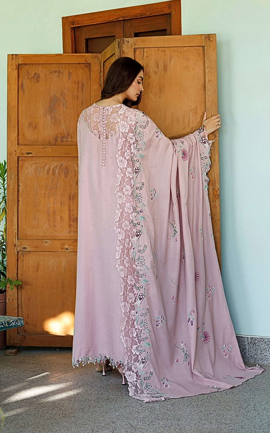 Asifa & Nabeel Plush Embroidered Wool Unstitched 3Pc Suit WLXU-07 Winter Rose