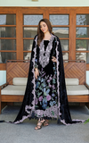 Asifa & Nabeel Plush Embroidered Velvet Unstitched 3Pc Suit WLXU-09 Ivy