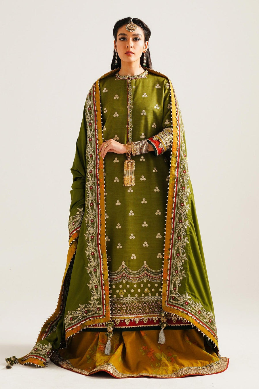 Zara Shahjahan Winter Unstitched Embroidered Khaddar 3Pc Suit WS23-D6