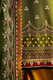 Zara Shahjahan Winter Unstitched Embroidered Khaddar 3Pc Suit WS23-D6