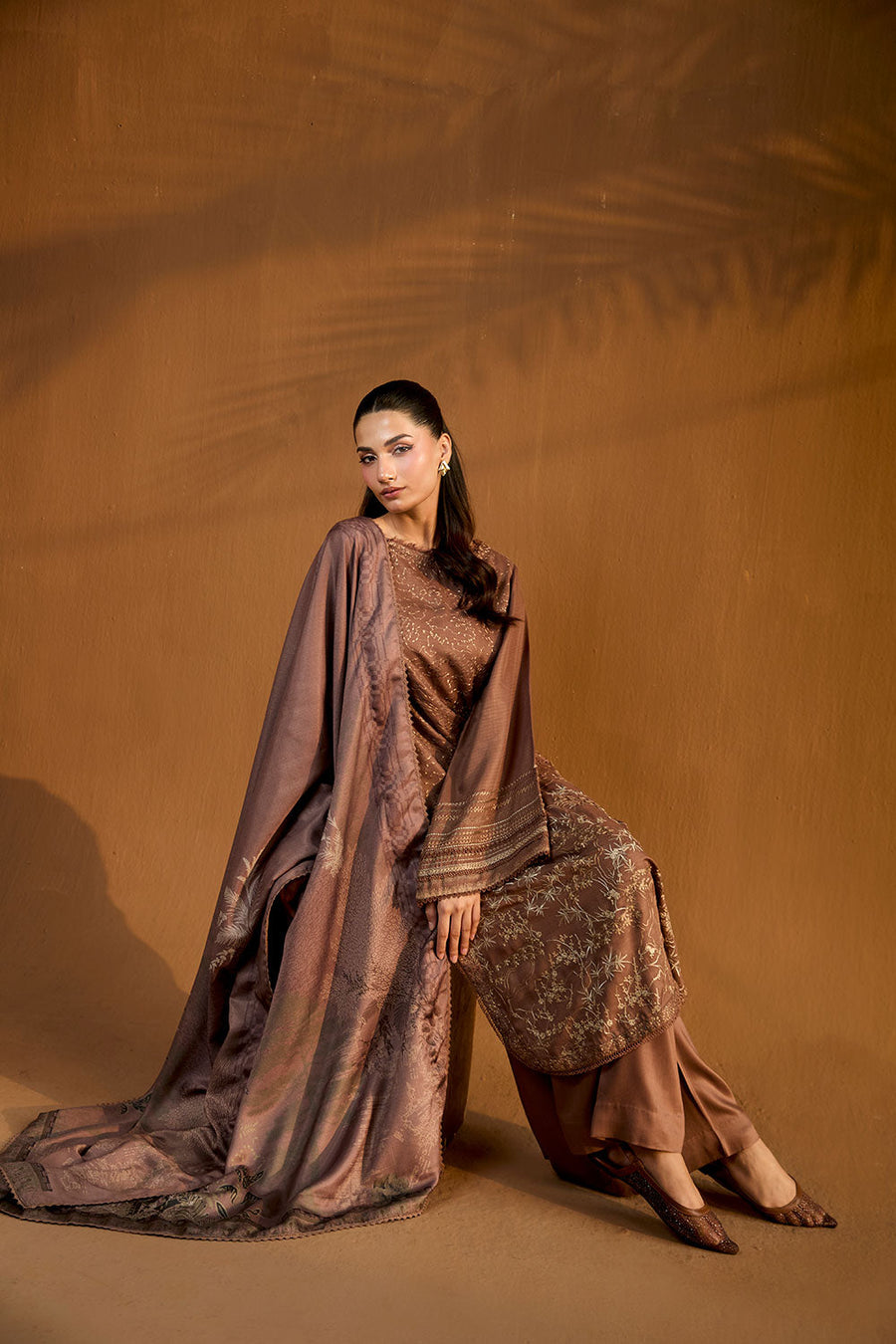 Sobia Nazir Embroidered Herringbone Unstitched 3Pc Suit WS25-1B