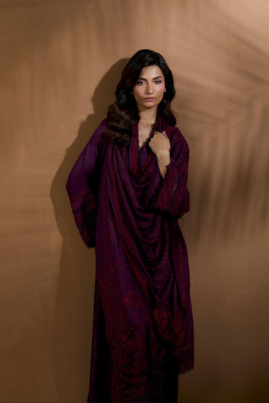 Sobia Nazir Embroidered Herringbone Unstitched 3Pc Suit WS25-2B