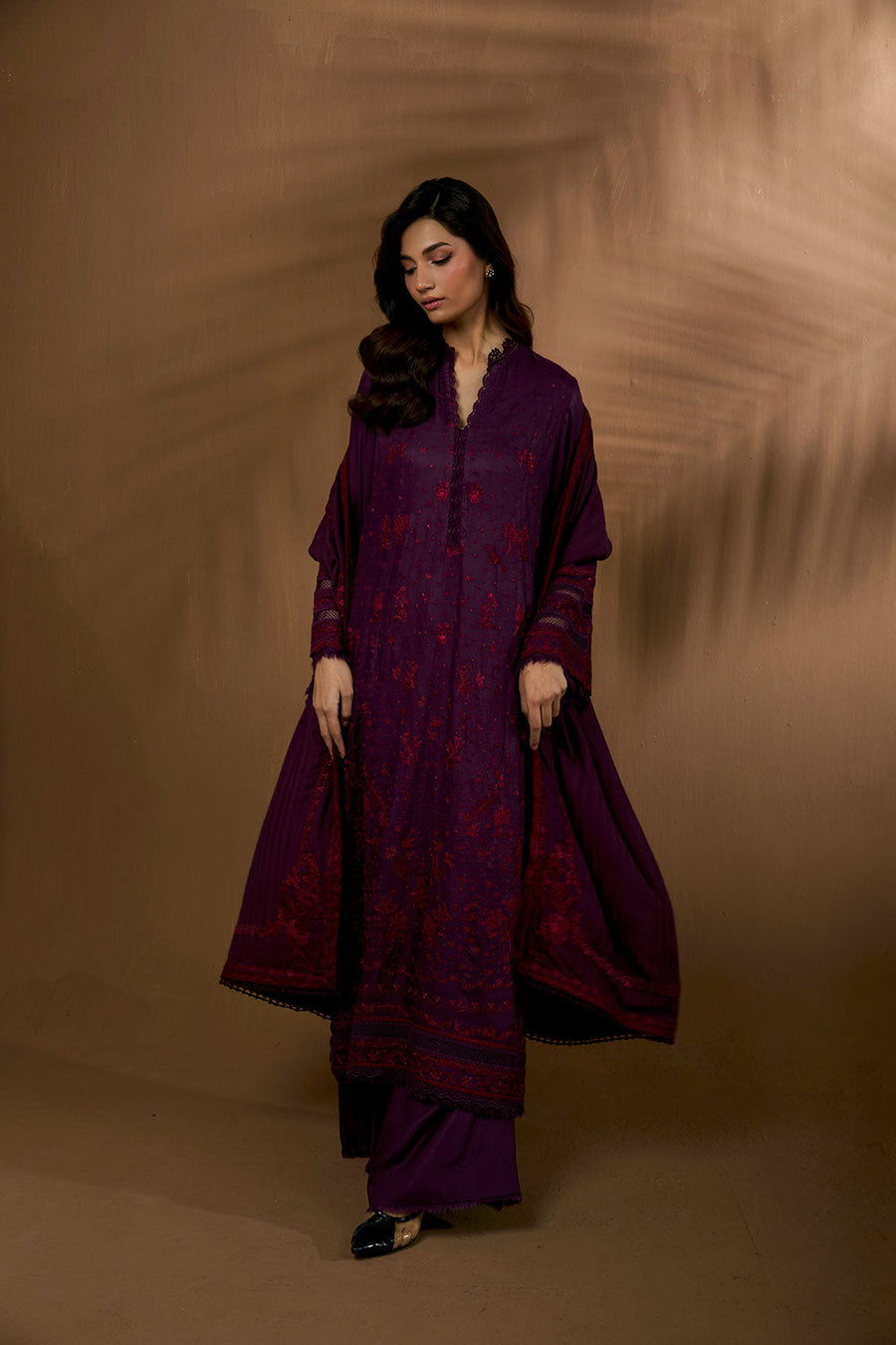Sobia Nazir Embroidered Herringbone Unstitched 3Pc Suit WS25-2B