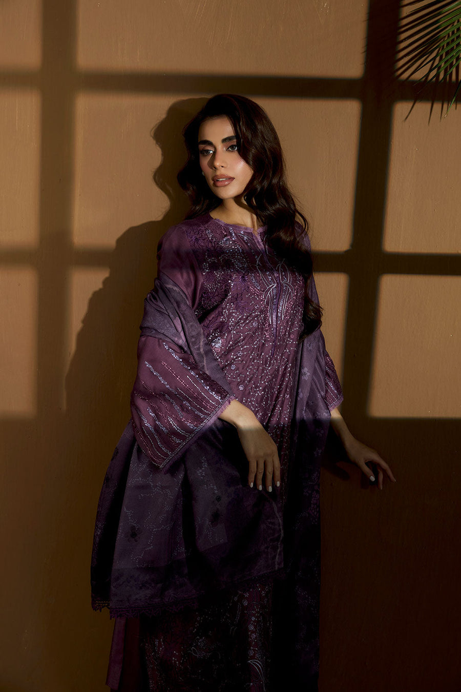 Sobia Nazir Embroidered Herringbone Unstitched 3Pc Suit WS25-3A