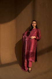 Sobia Nazir Embroidered Herringbone Unstitched 3Pc Suit WS25-3B