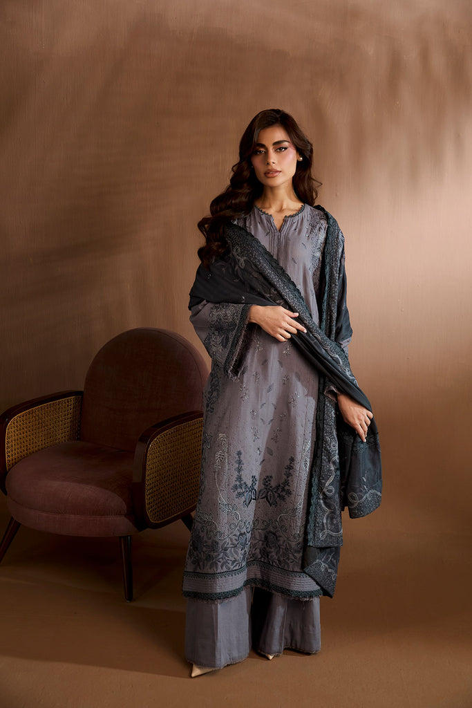 Sobia Nazir Embroidered Khaddar Unstitched 3Pc Suit WS25-5B