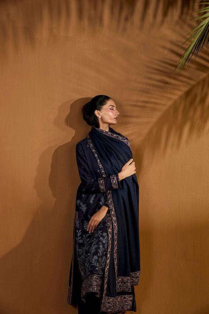 Sobia Nazir Embroidered Khaddar Unstitched 3Pc Suit WS25-7B