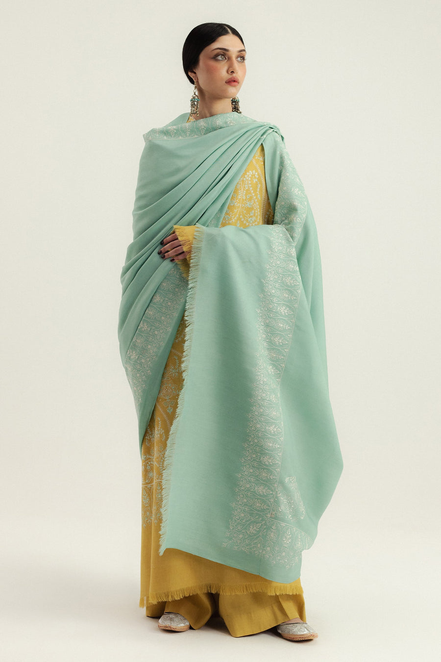 Zara Shahjahan Embroidered Marina Unstitched 3Pc Suit WS25-D1 Zarvaan