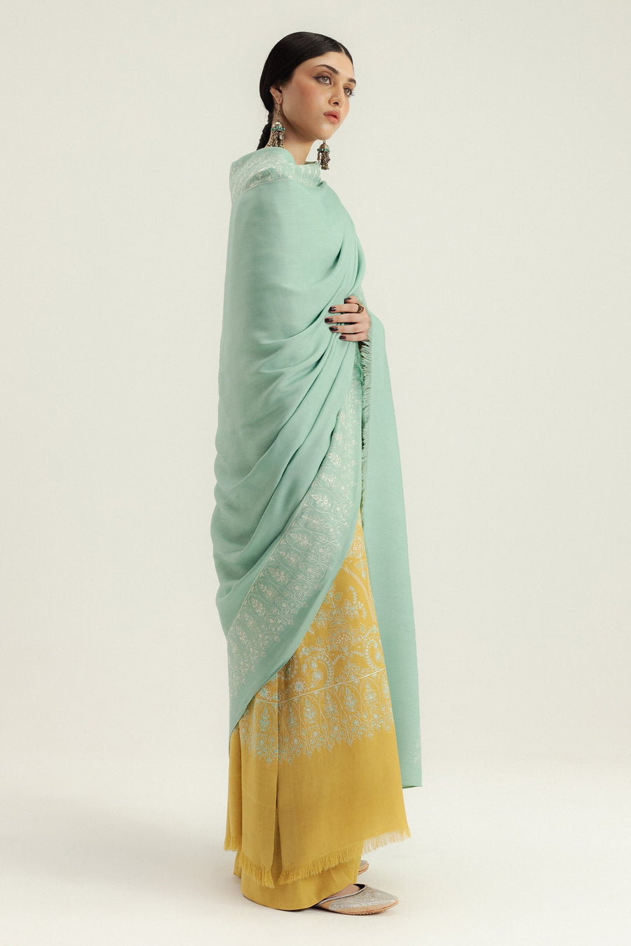 Zara Shahjahan Embroidered Marina Unstitched 3Pc Suit WS25-D1 Zarvaan