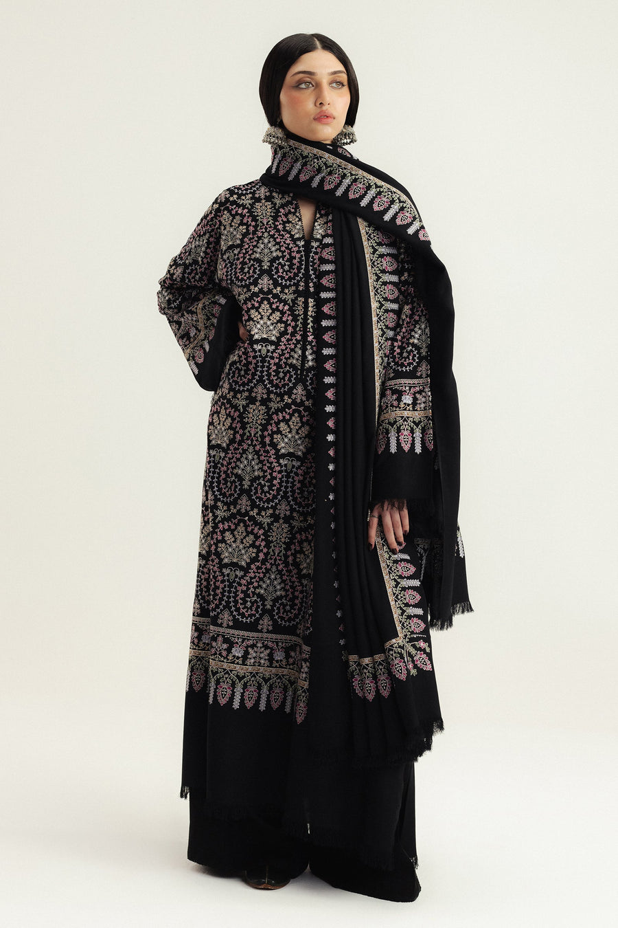 Zara Shahjahan Embroidered Marina Unstitched 3Pc Suit WS25-D2 Shahgul