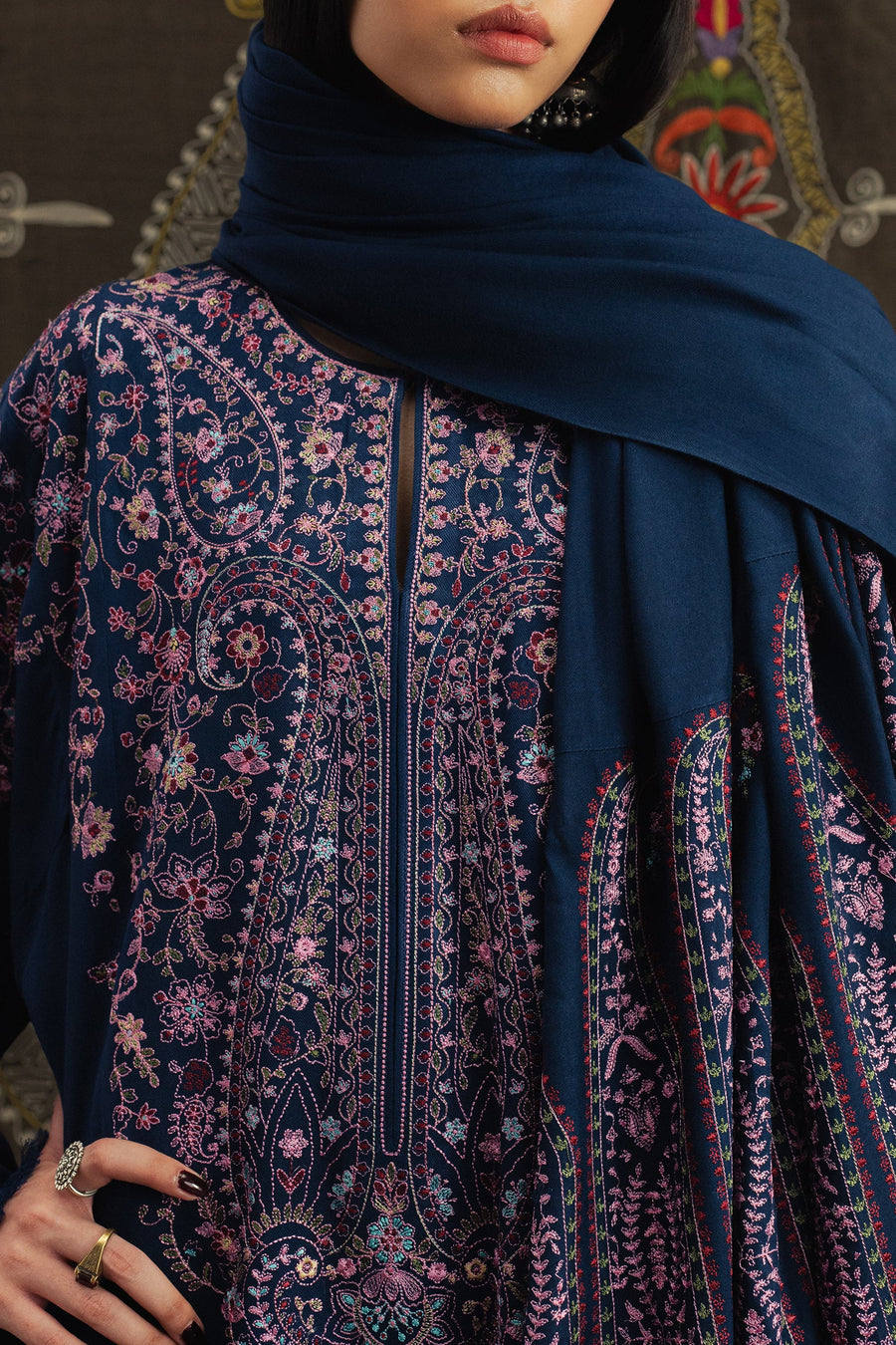 Zara Shahjahan Embroidered Marina Unstitched 3Pc Suit WS25-D3 Neelum