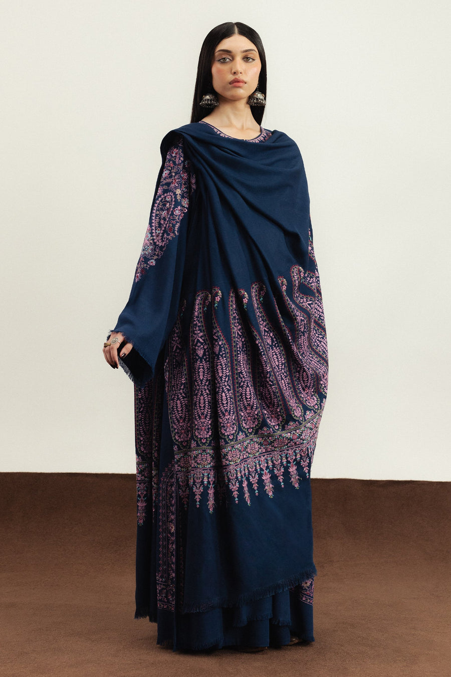 Zara Shahjahan Embroidered Marina Unstitched 3Pc Suit WS25-D3 Neelum