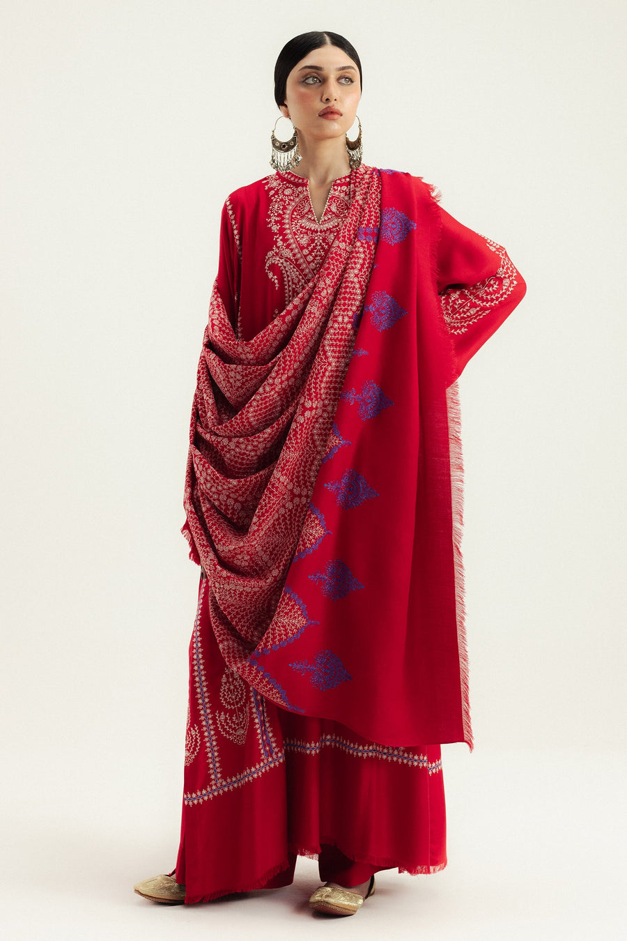 Zara Shahjahan Embroidered Marina Unstitched 3Pc Suit WS25-D5 Laalazar
