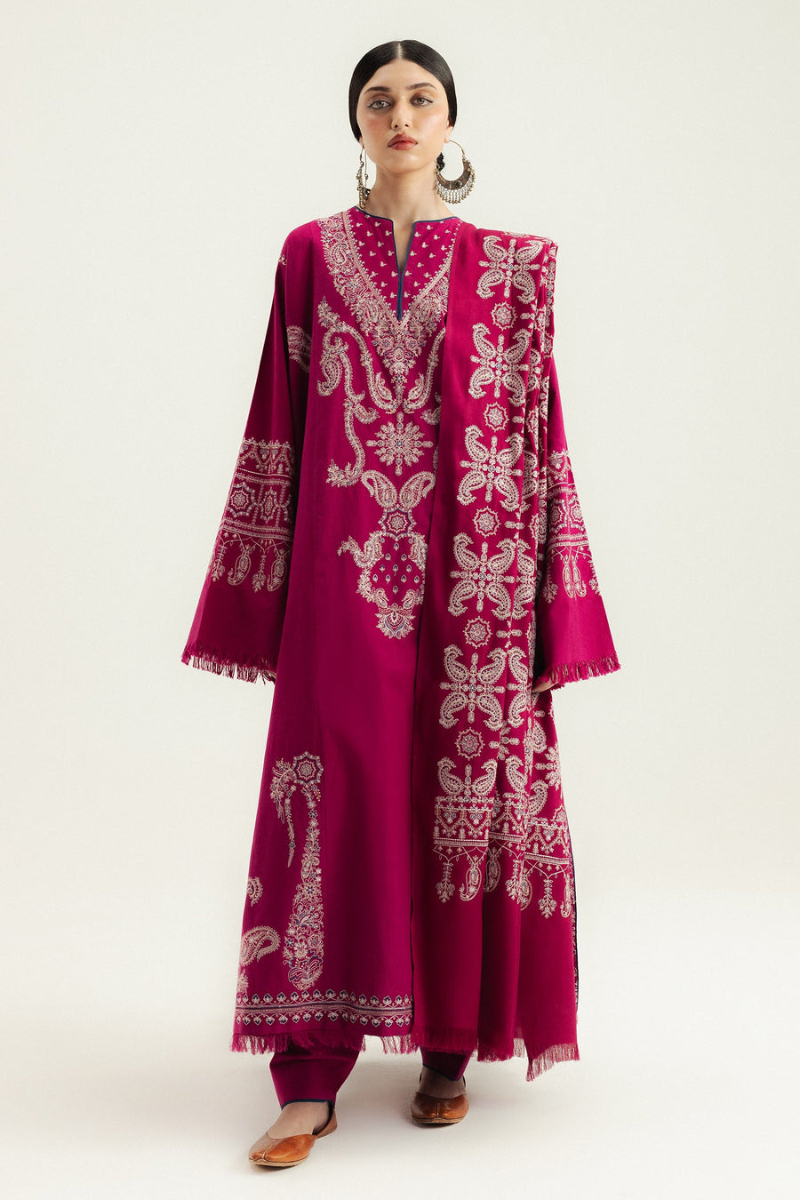 Zara Shahjahan Embroidered Karandi Unstitched 3Pc Suit WS25-D6 Gulmeer