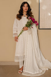 Zellbury Embroidered Chikankari Cotton Unstitched 3Pc Suit WUC24E30704