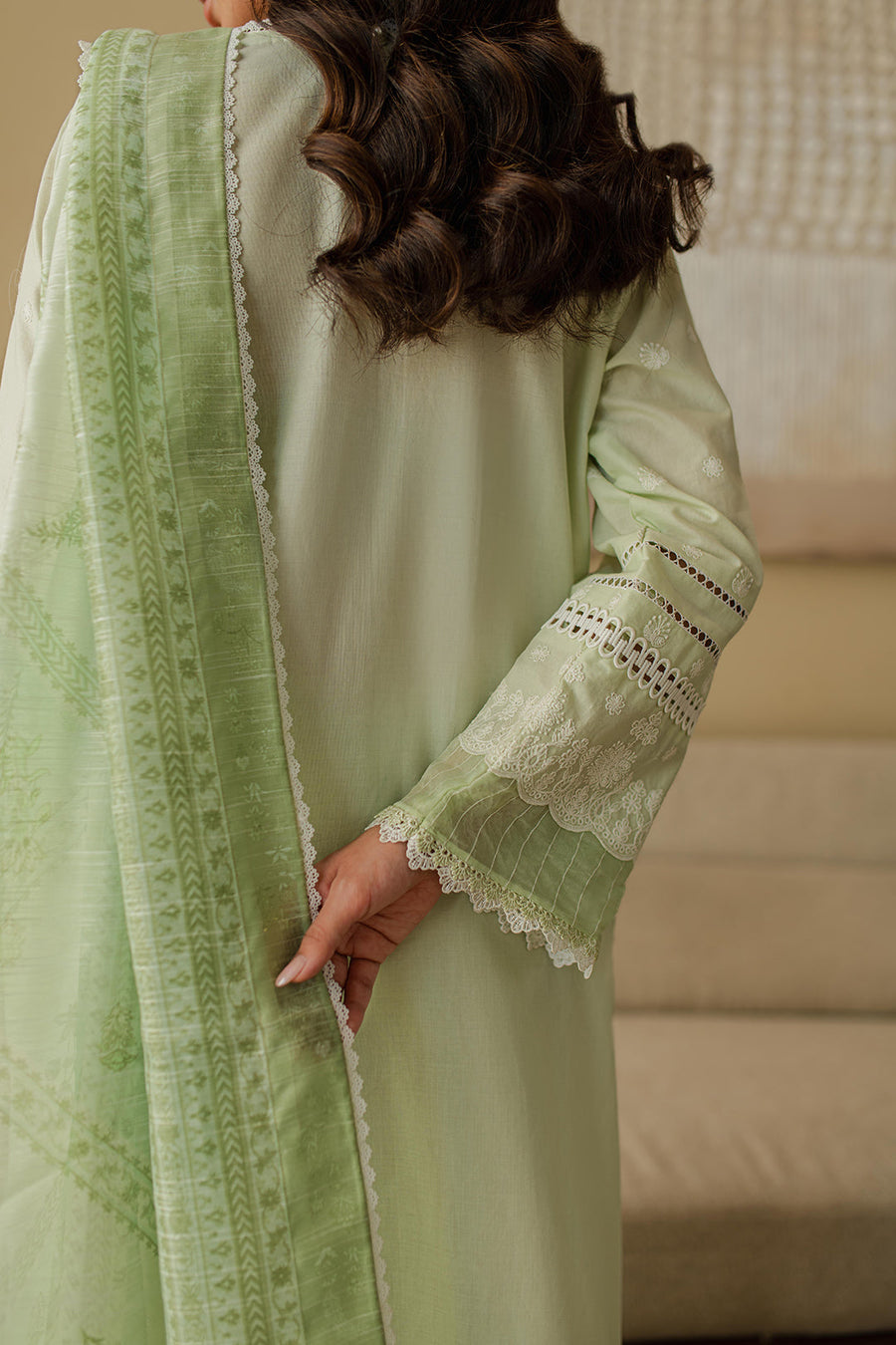 Zellbury Embroidered Chikankari Cotton Unstitched 3Pc Suit WUC24E30706
