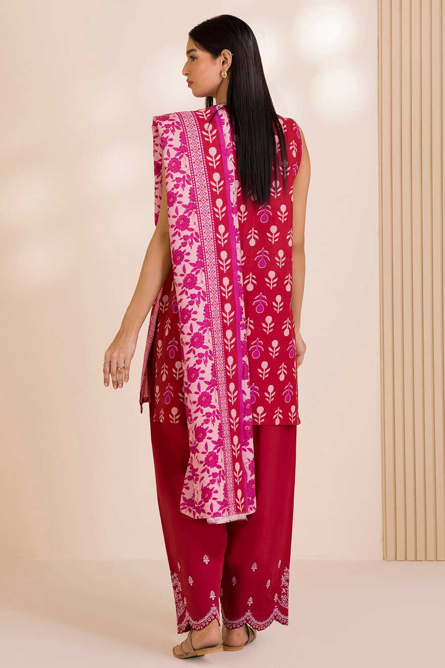 Zellbury Embroidered Cotton Unstitched 3Pc Suit WUC25E30042