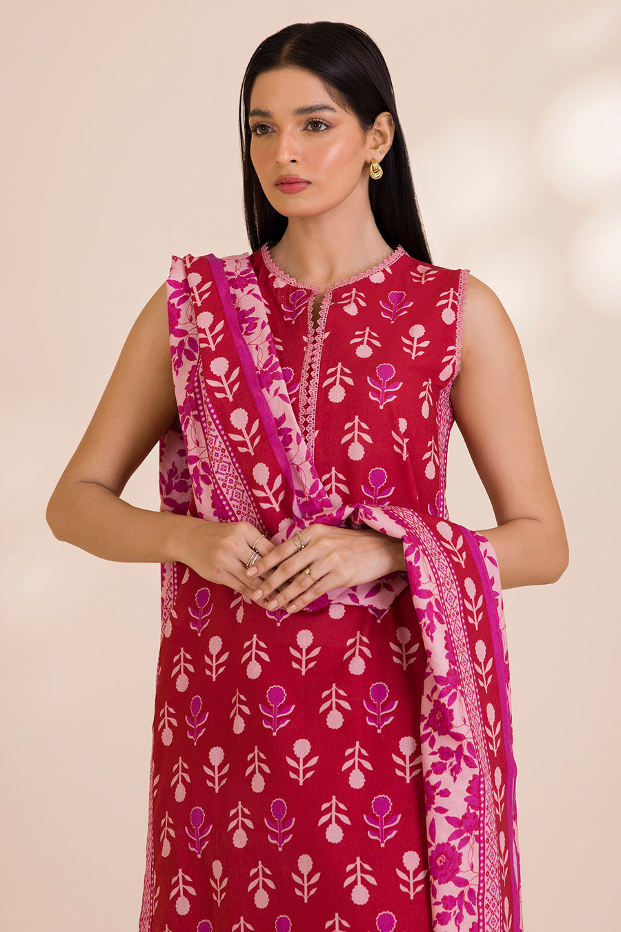Zellbury Embroidered Cotton Unstitched 3Pc Suit WUC25E30042