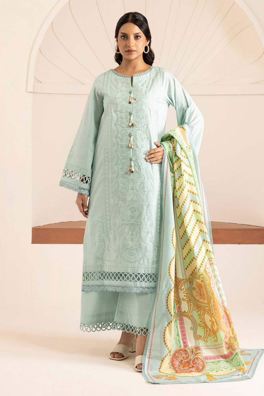 Zellbury Summer Embroidered Cotton Unstitched 3Pc Suit WUC25E30209